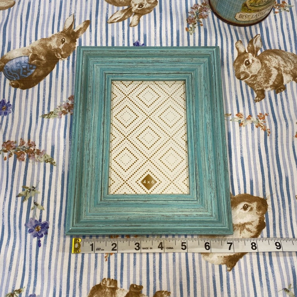 Rustic Turquoise 4 X 6 Easel Back Photo Frame - Picture 4 of 6
